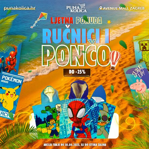 Akcija na ručnike i poncho u Puna Kolica